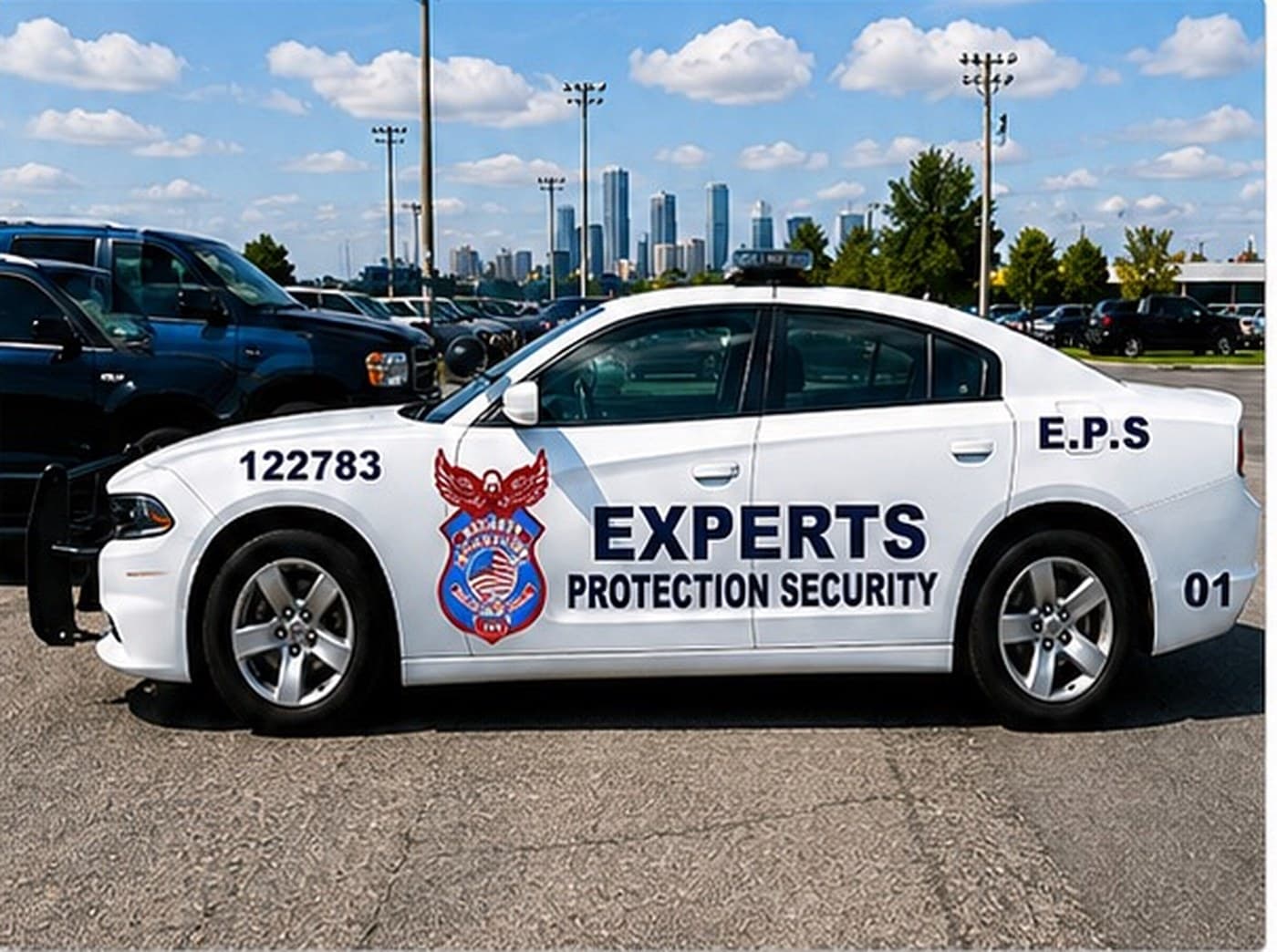 Experts Protection Security marked patrol vehicle